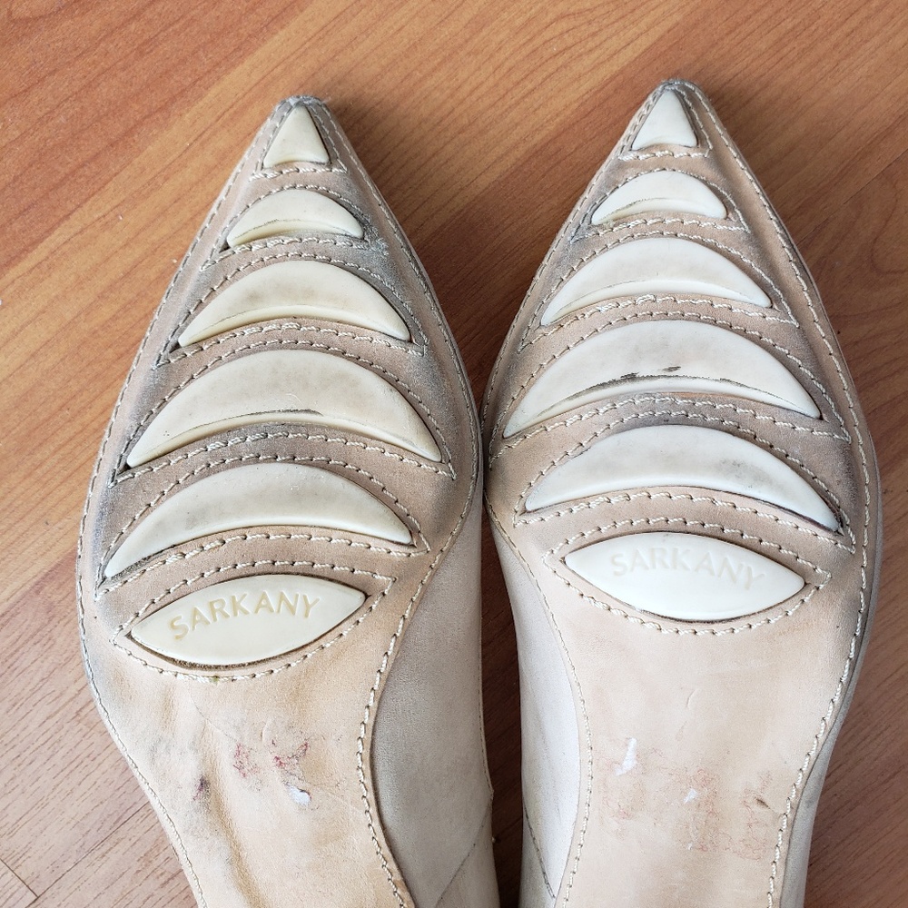 Sarkany Nude Pumps 12cm Heels Beige Chettah Inside - Picture 7 of 8